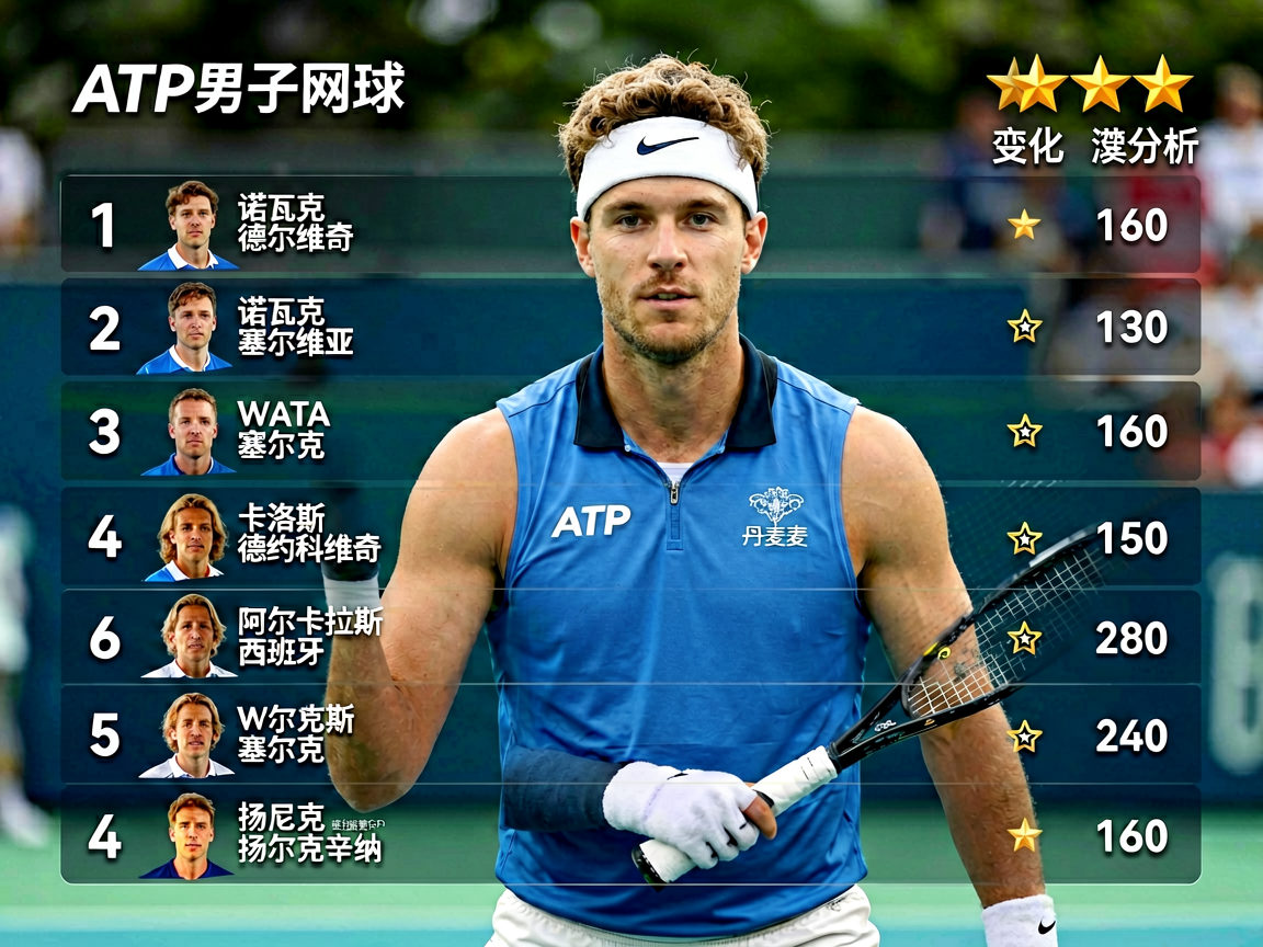 ATP男子网球世界排名第四球员肖像